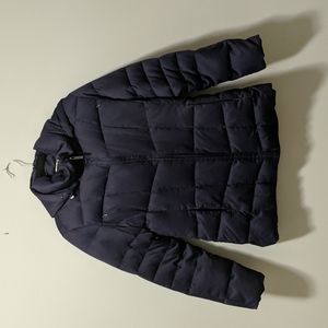 Calvin Klein Hooded Down Puffer Coat in Purple